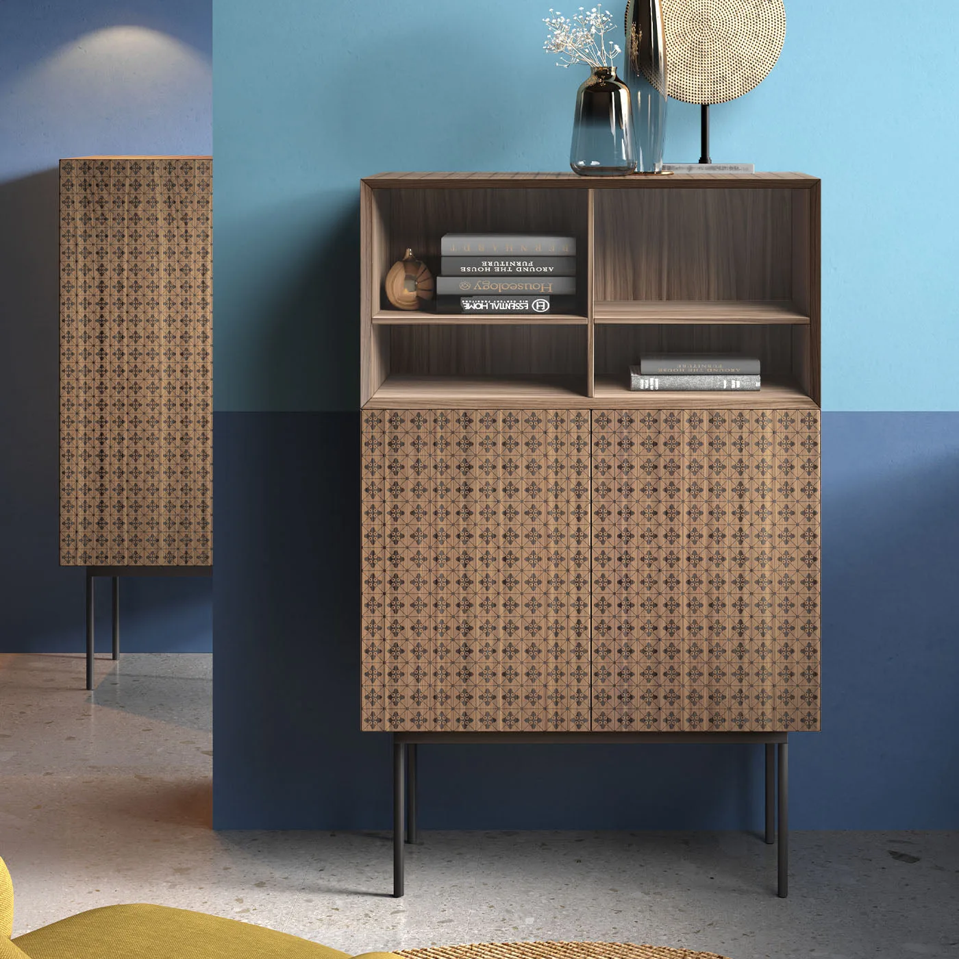 Tiles Diamond Pattern Cabinet