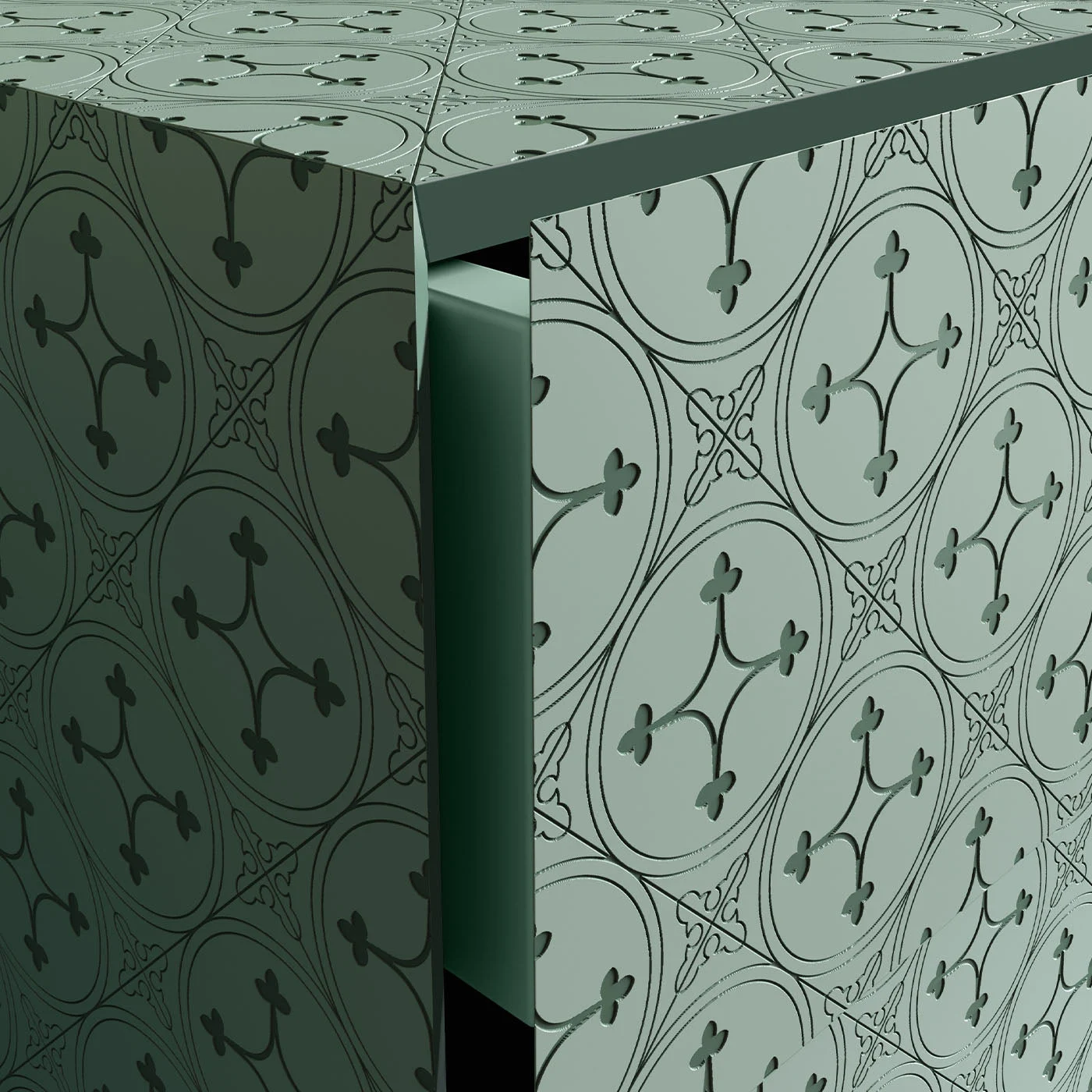 Tiles Mint Green Tall Boy