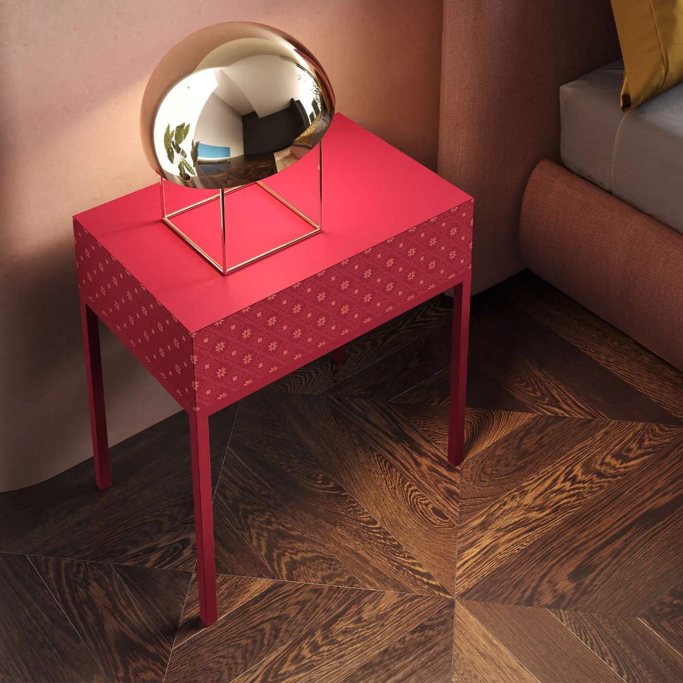 Tiles Red Beside Table