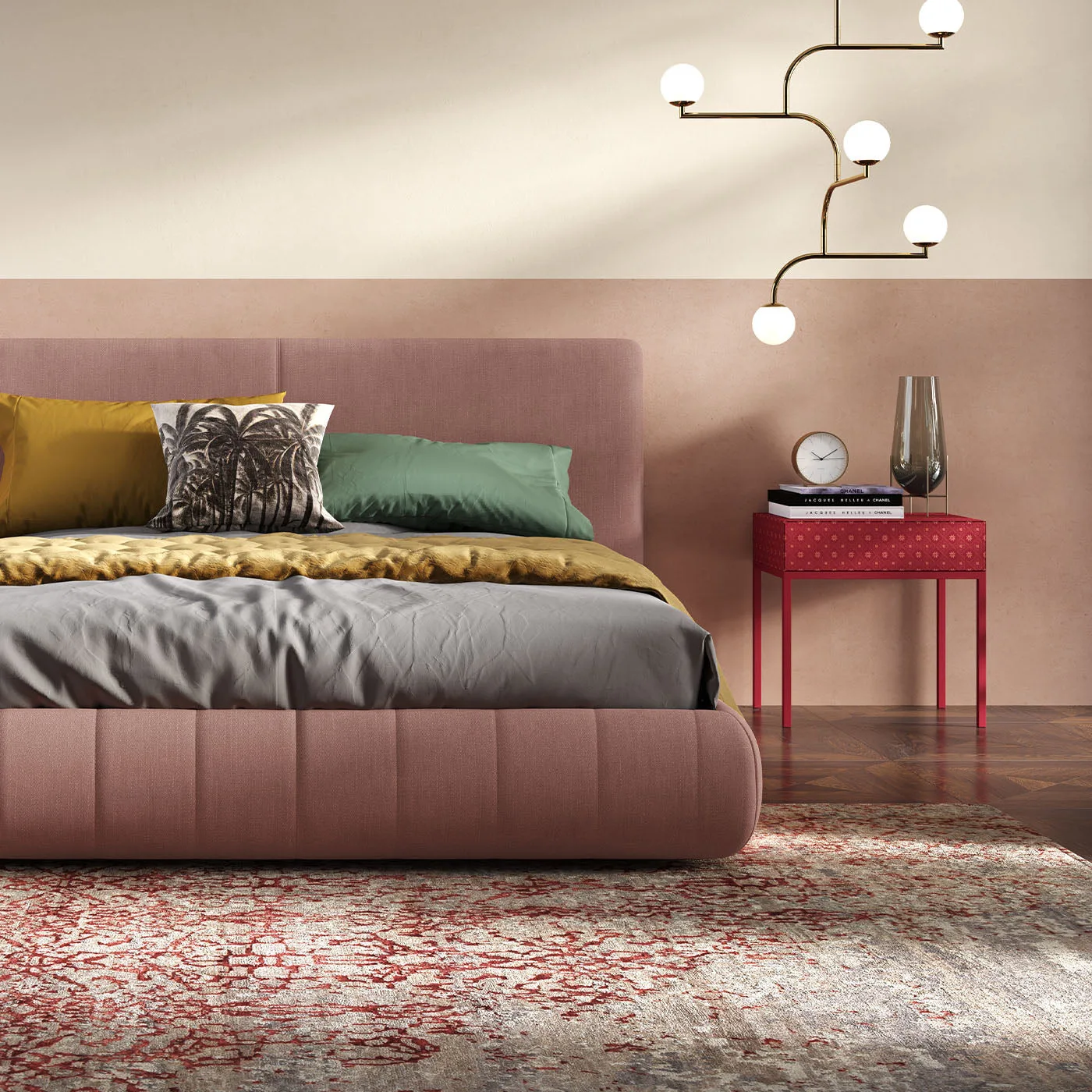 Tiles Red Beside Table