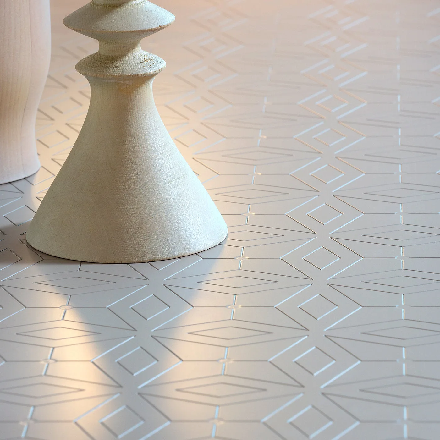 Tiles Matte White 6 Drawer Chest