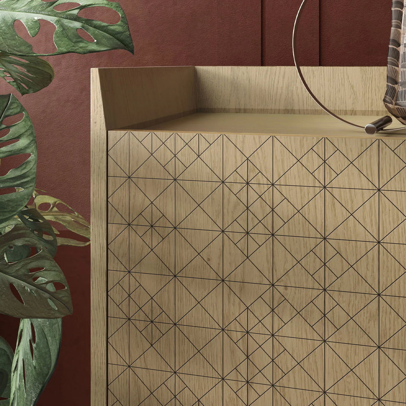 Trame 130 Natural Oak Cabinet