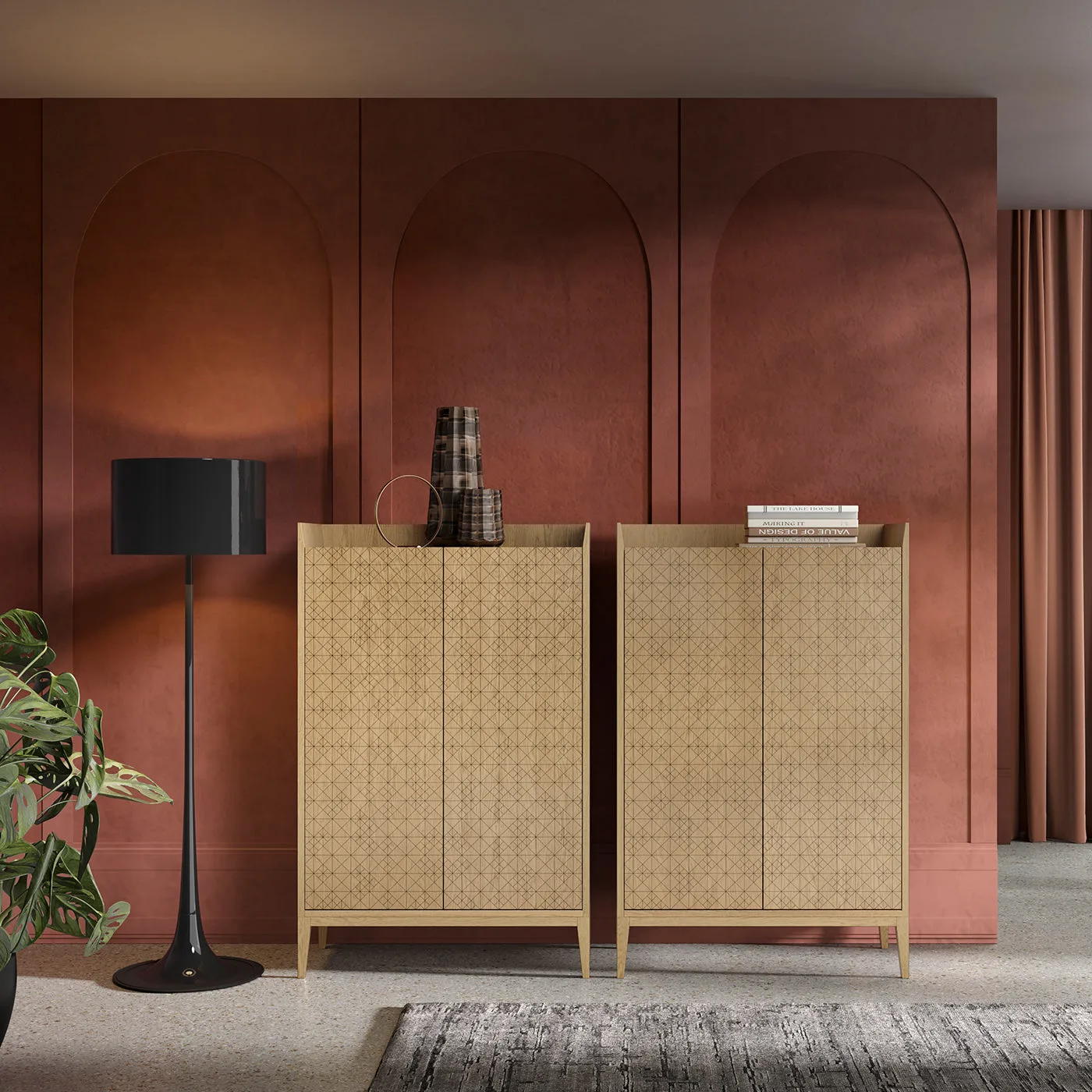 Trame 130 Natural Oak Cabinet