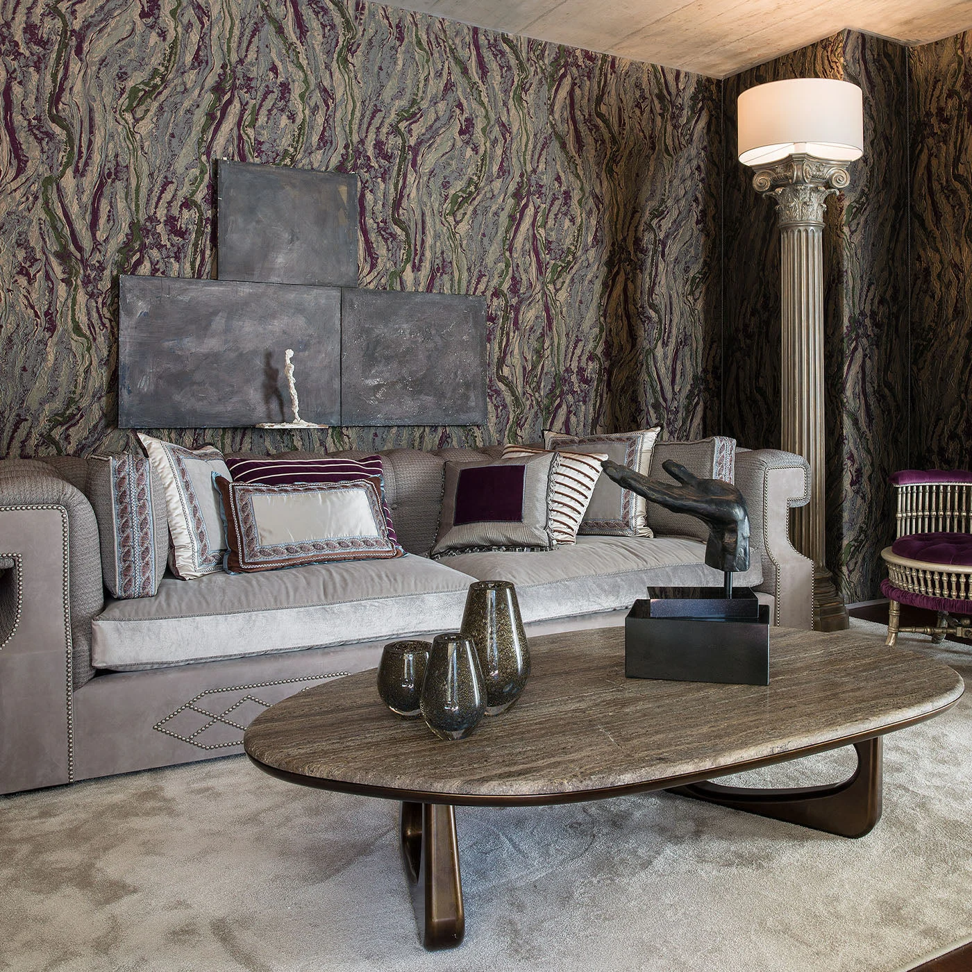 Travertine Marble Coffee Table