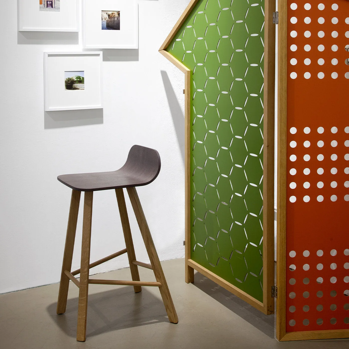 Tria Low Back Brown Barstool