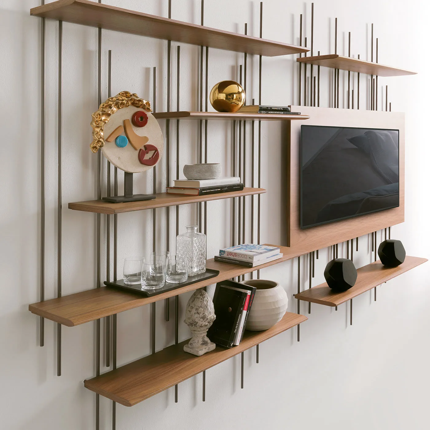 Tube Bookcase By Norberto Delfinetti