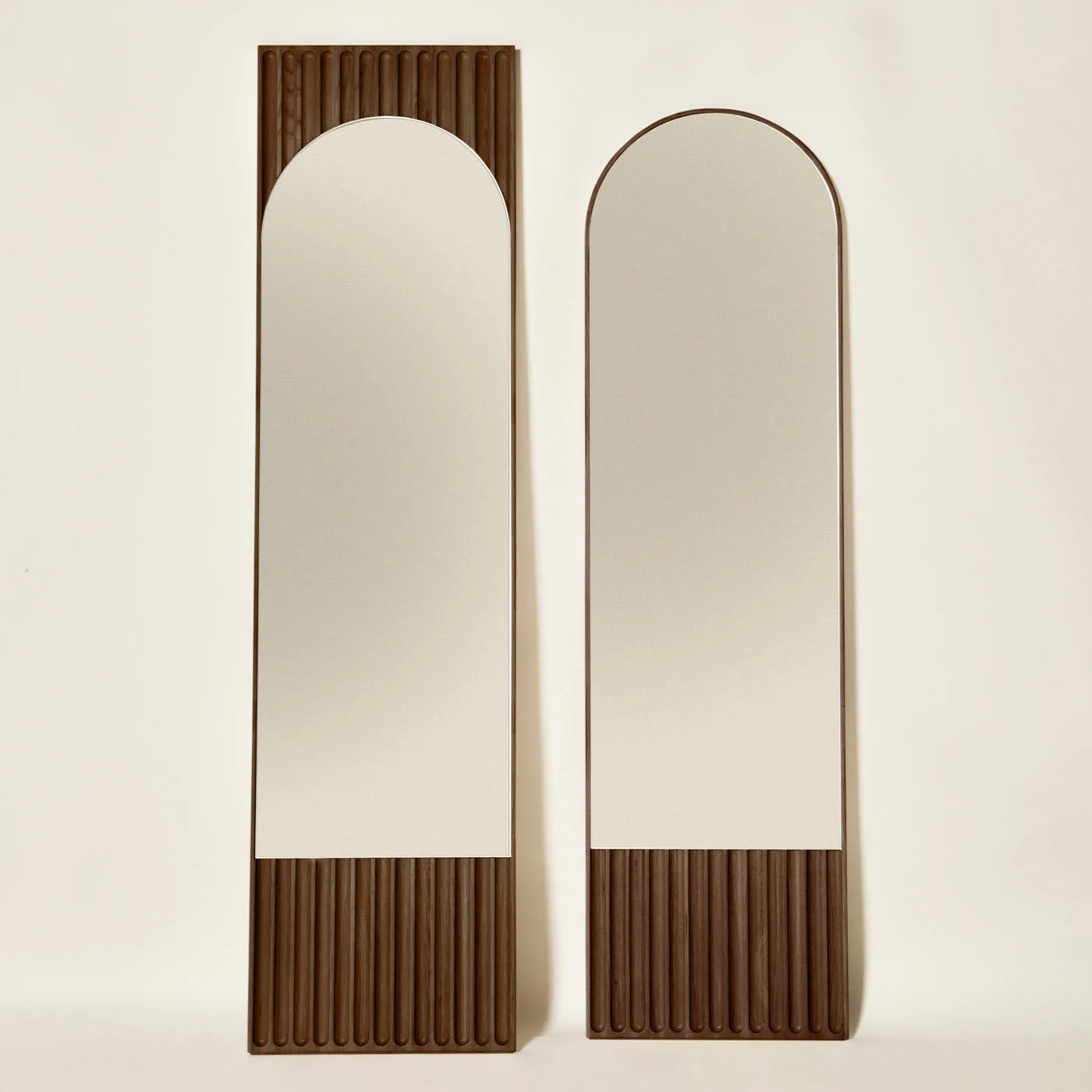 Tutto Sesto Rectangular Brown Ash Wood Floor Mirror