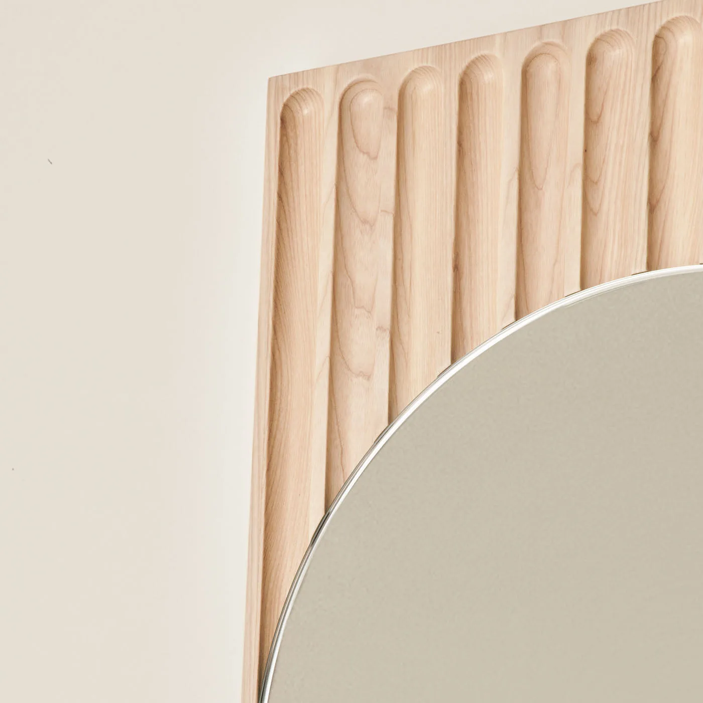 Tutto Sesto Rectangular Natural Ash Wood Floor Mirror