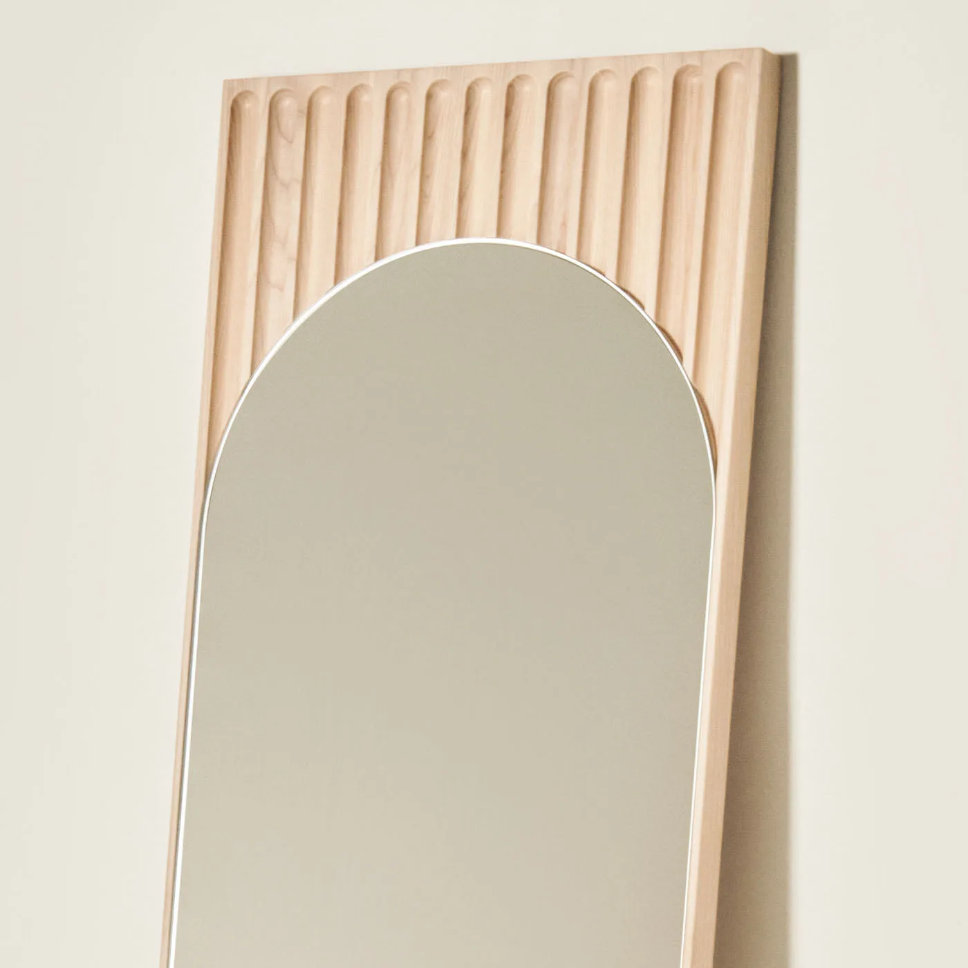 Tutto Sesto Rectangular Natural Ash Wood Floor Mirror