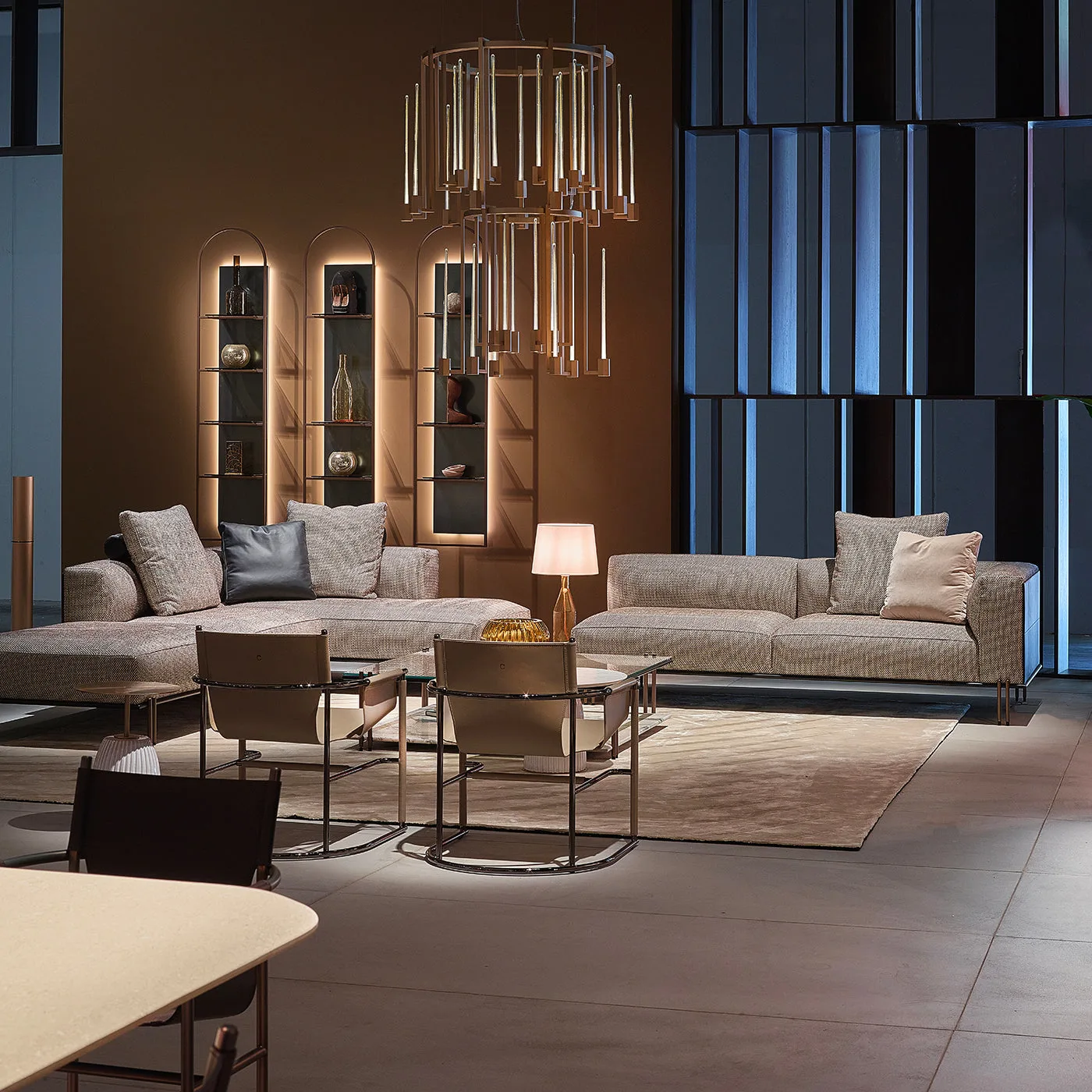 U Lounge Chair Polished Gold