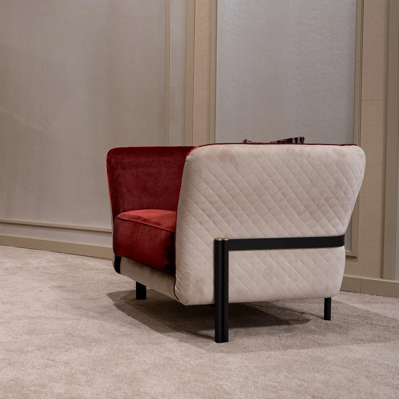 Universal Bordeaux Velvet Tub Chair