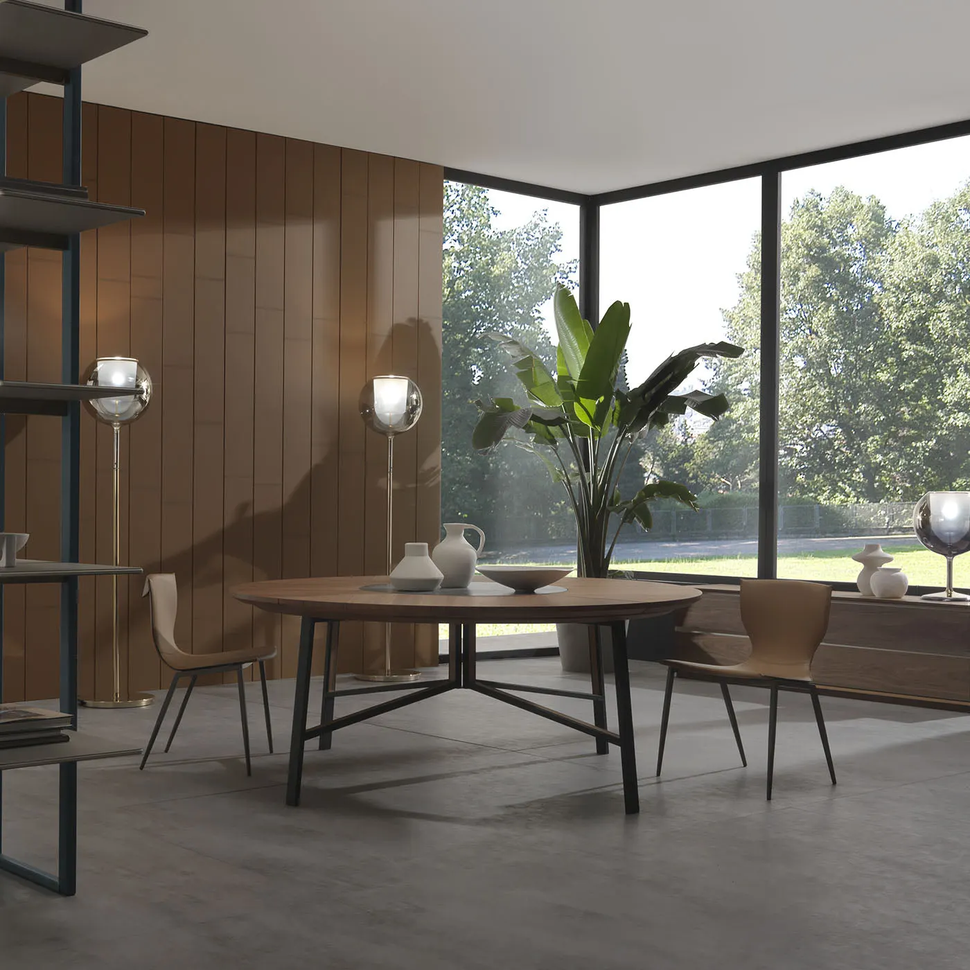 Varenne Leather & Steel Dining Chair