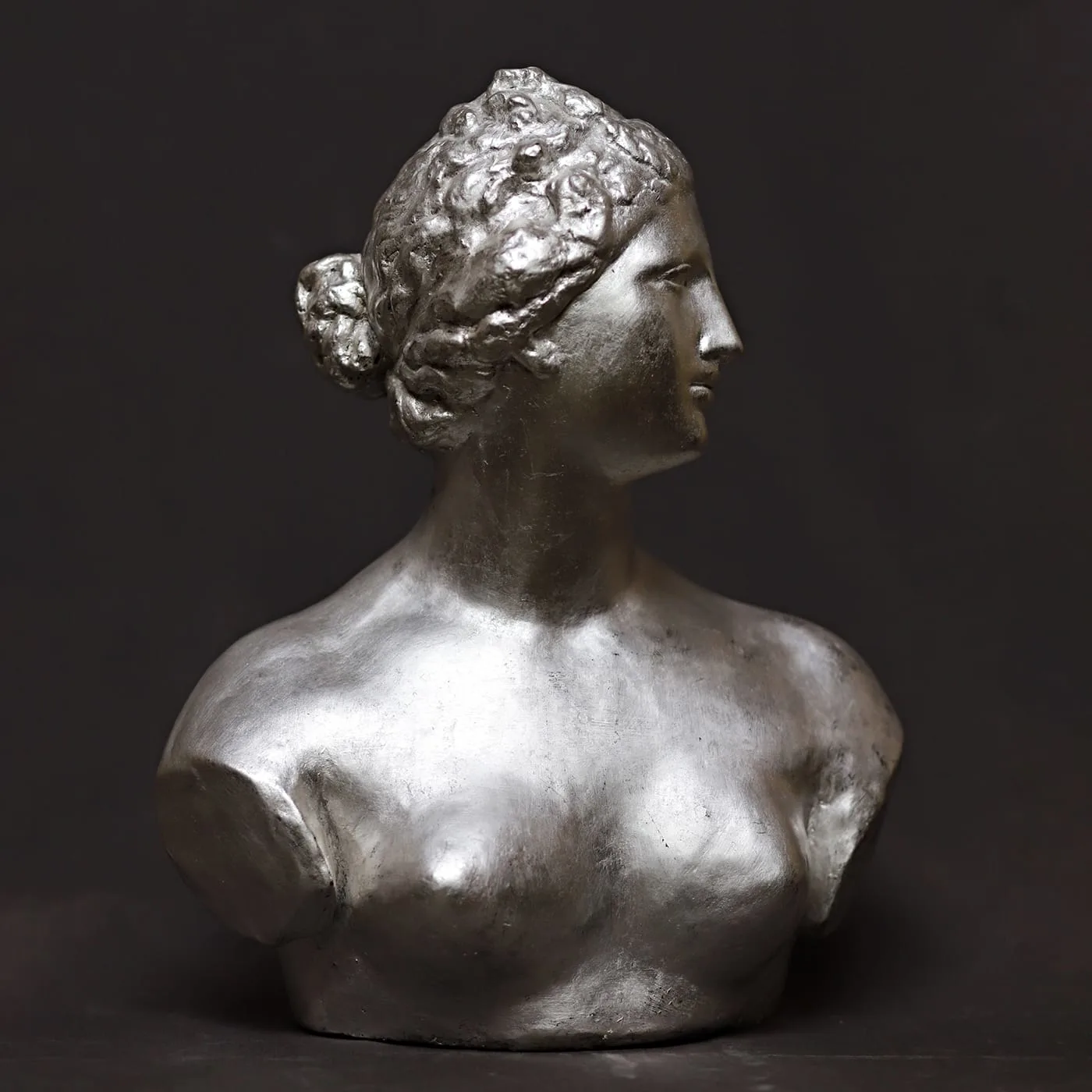 Venere De Medici Silvery Plaster Sculpture