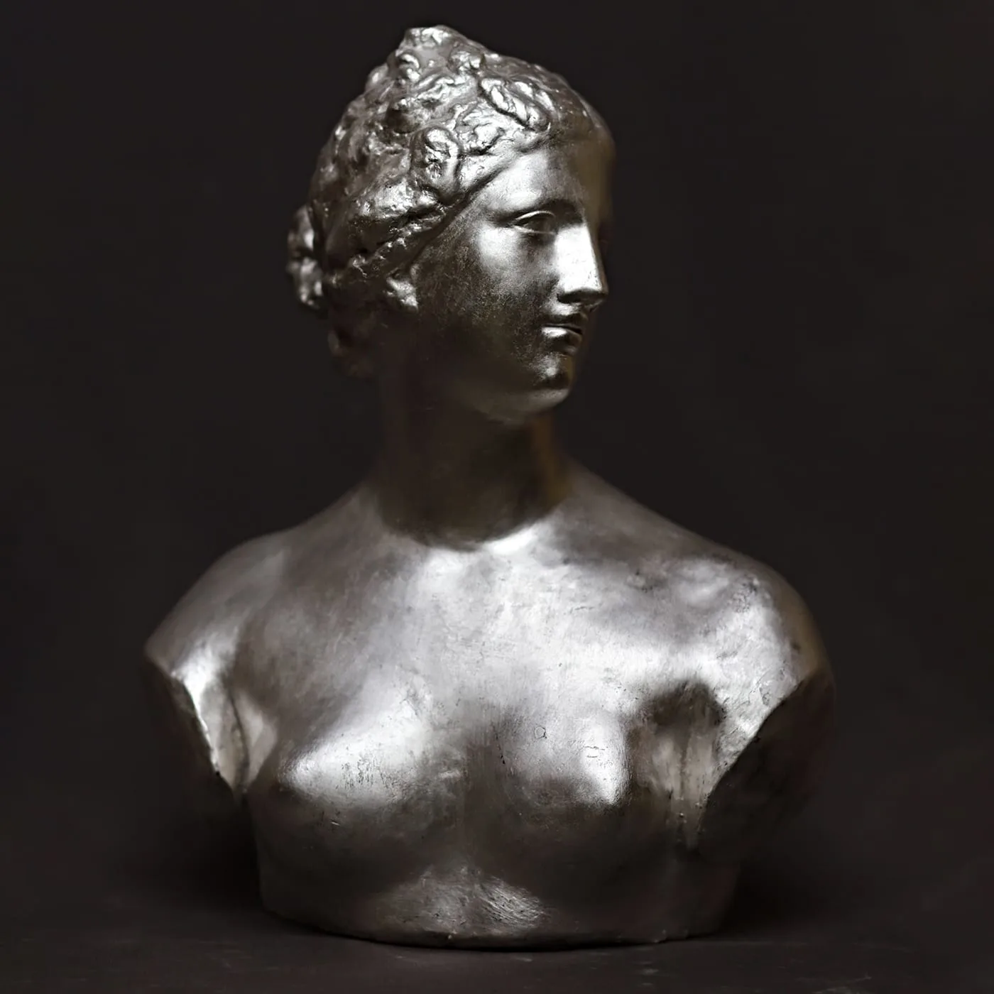 Venere De Medici Silvery Plaster Sculpture