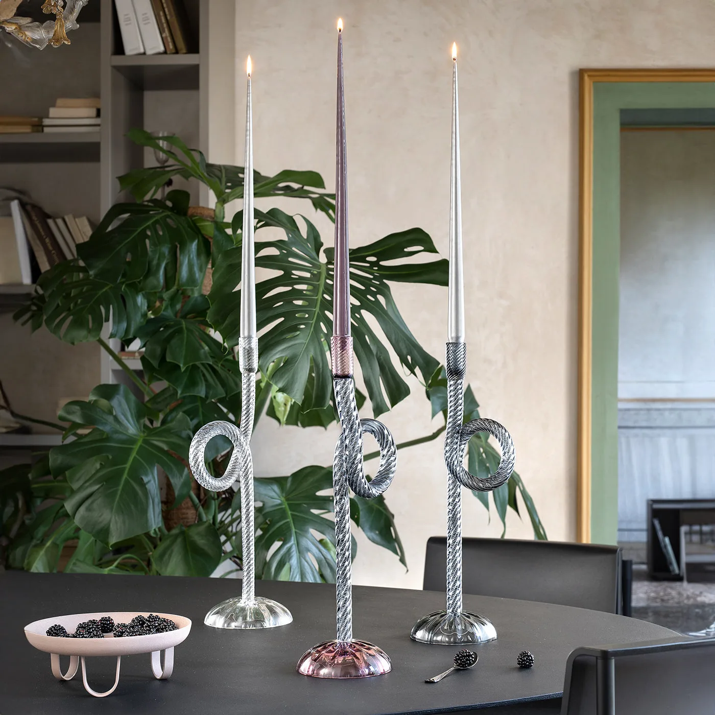 Venetian Knot Transparent Candlestick