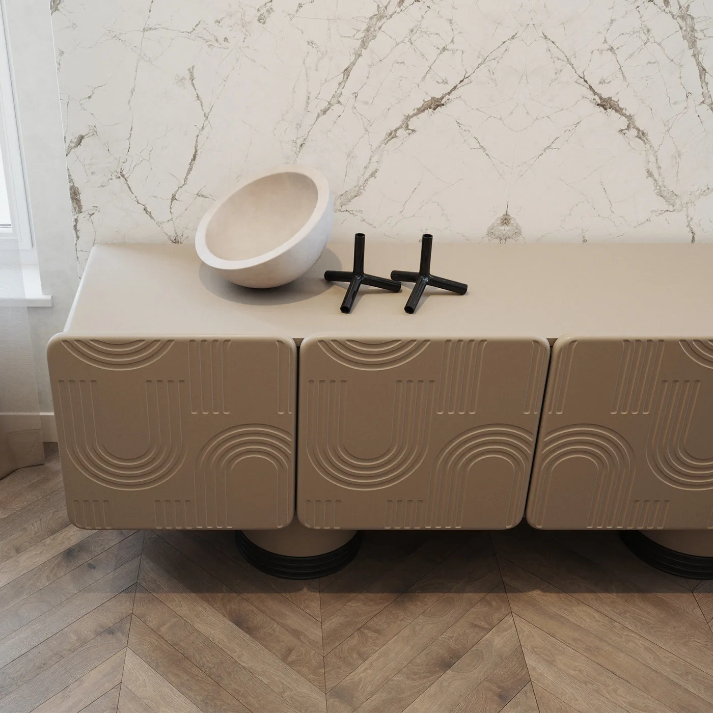 Venus G Greige Sideboard