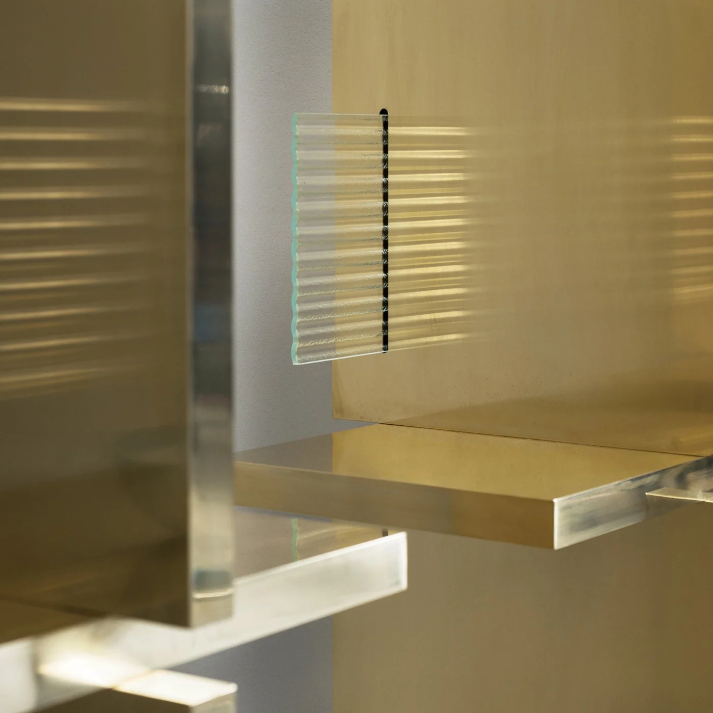 Vice Versa Brushed Polished Brass Bookcase By Draga & Aurel