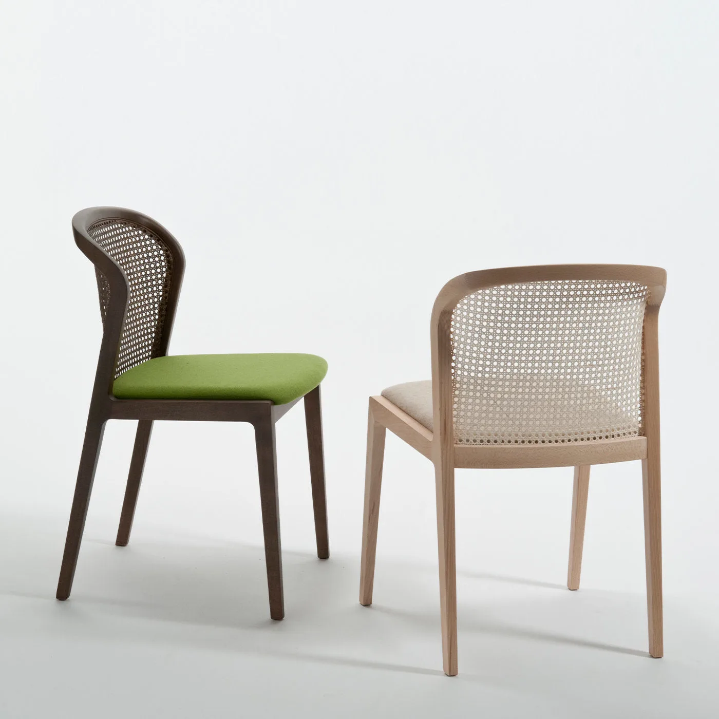 Vienna Straw and Beech Green Wingback Chair