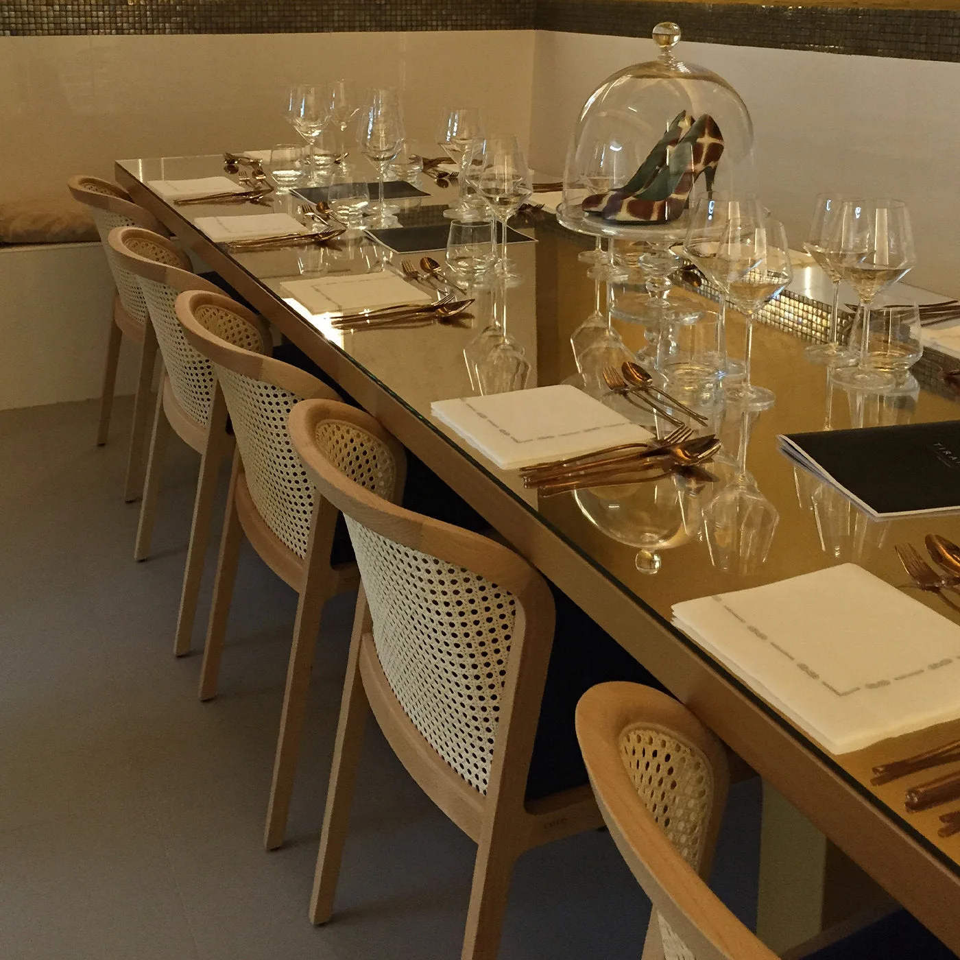 Vienna Straw and Natural Wool Black Dining Chair