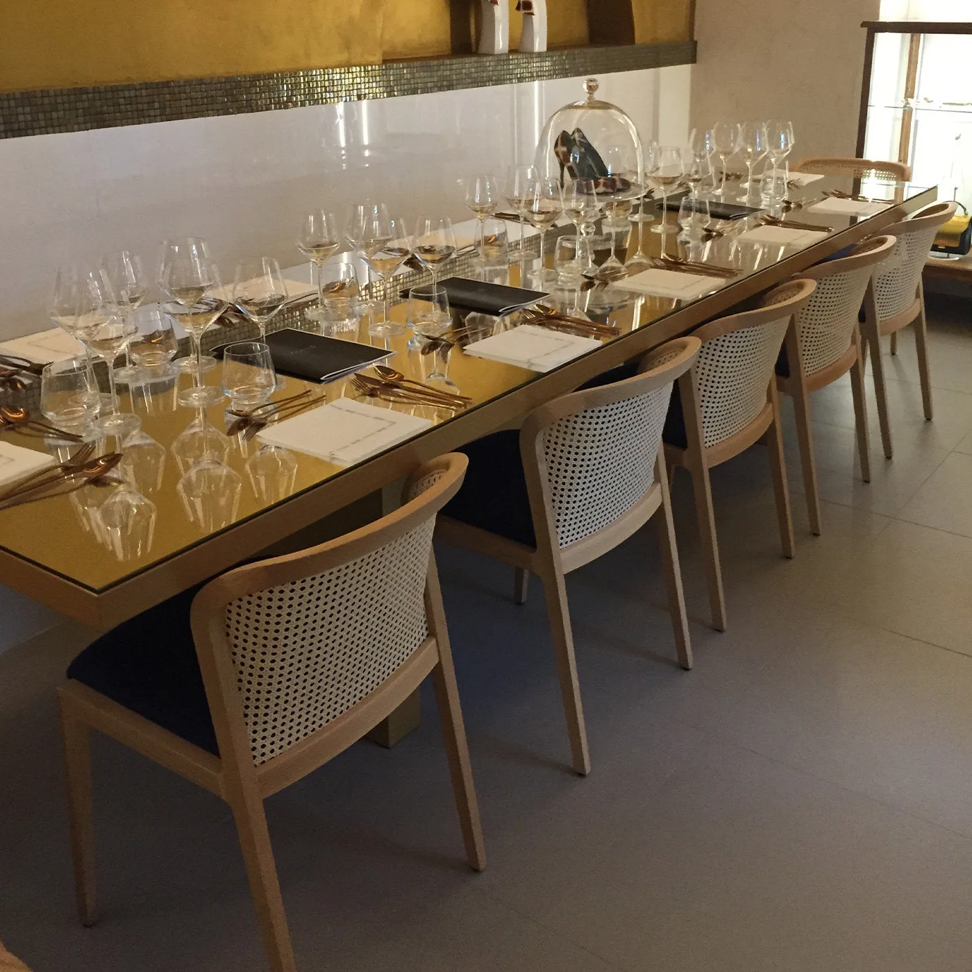 Vienna Straw and Natural Wool Black Dining Chair