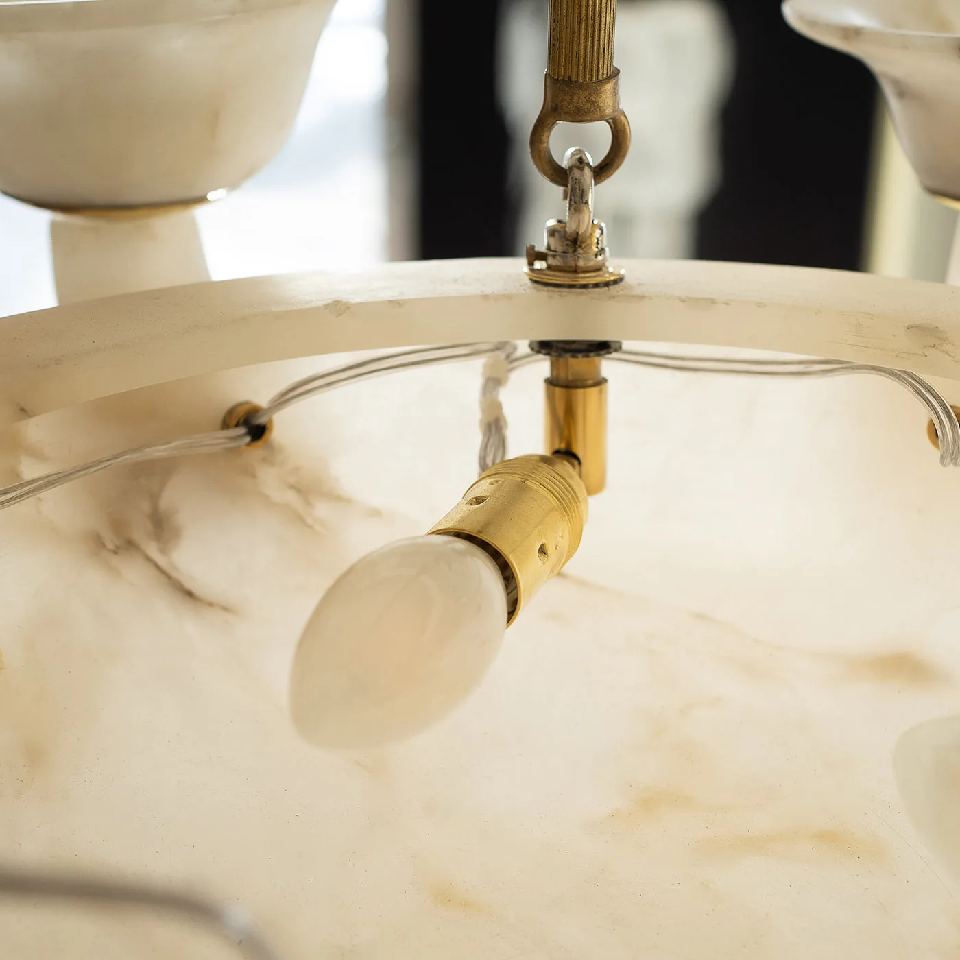 Volterra 1950 White Alabaster Chandelier