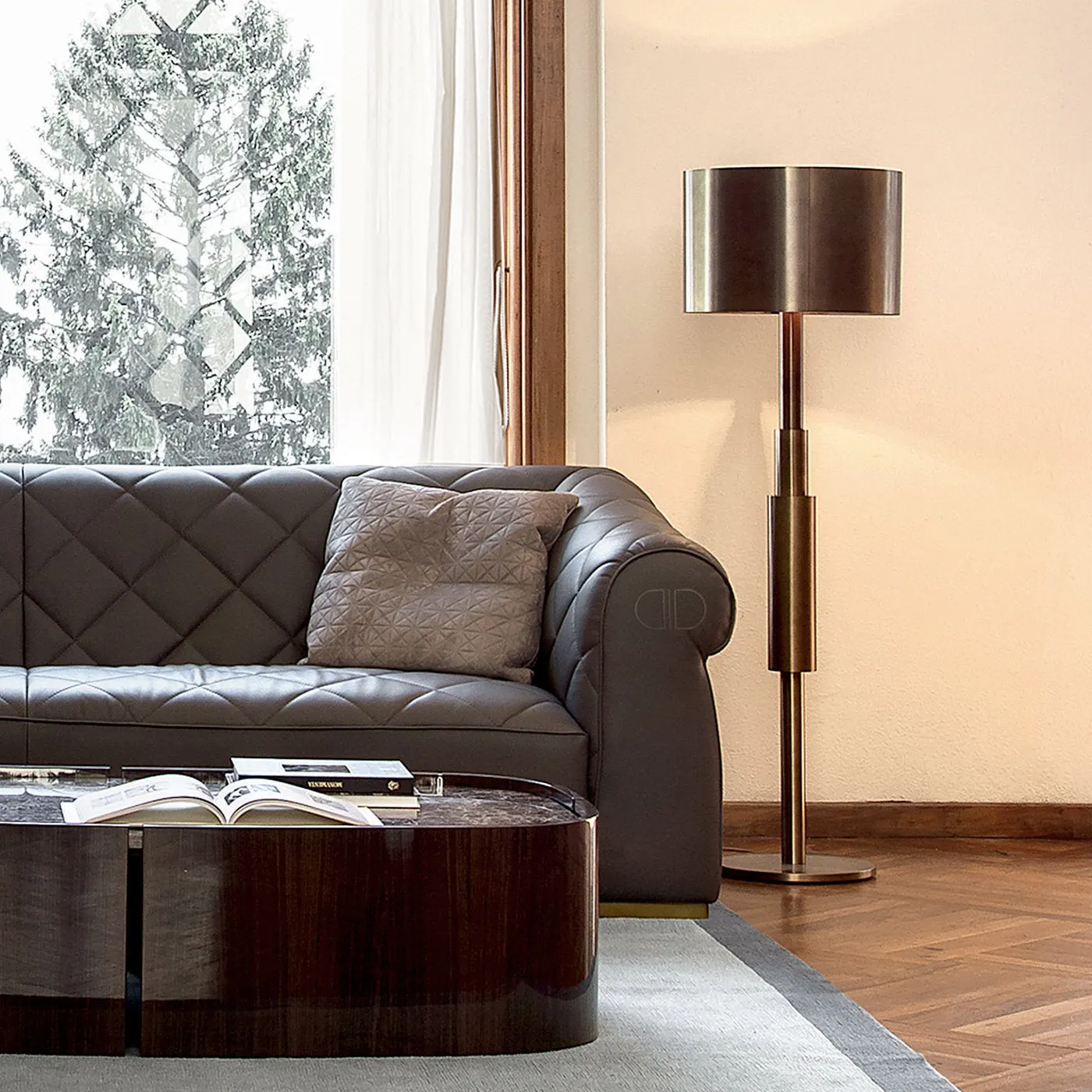 Weybridge Tubular Pedestal Floor Lamp