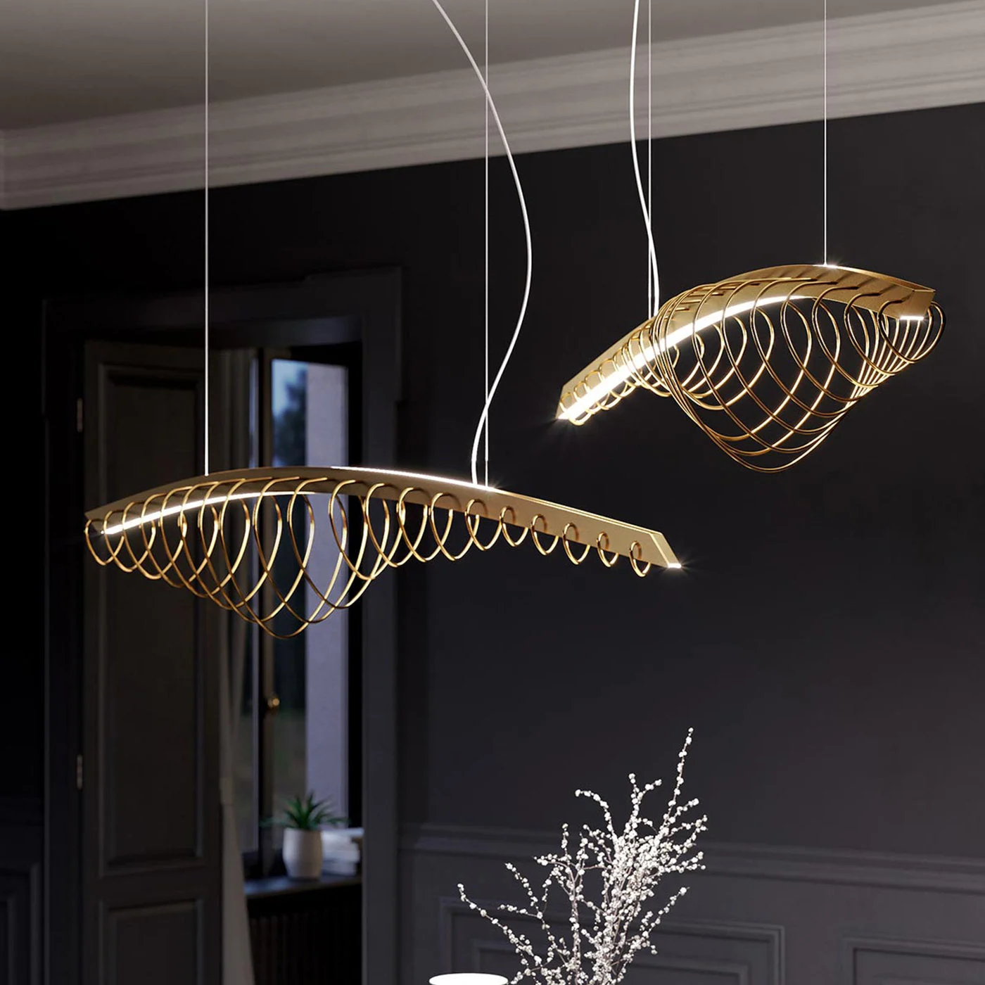 Whale Metal Hanging Light by Leo De Carlo