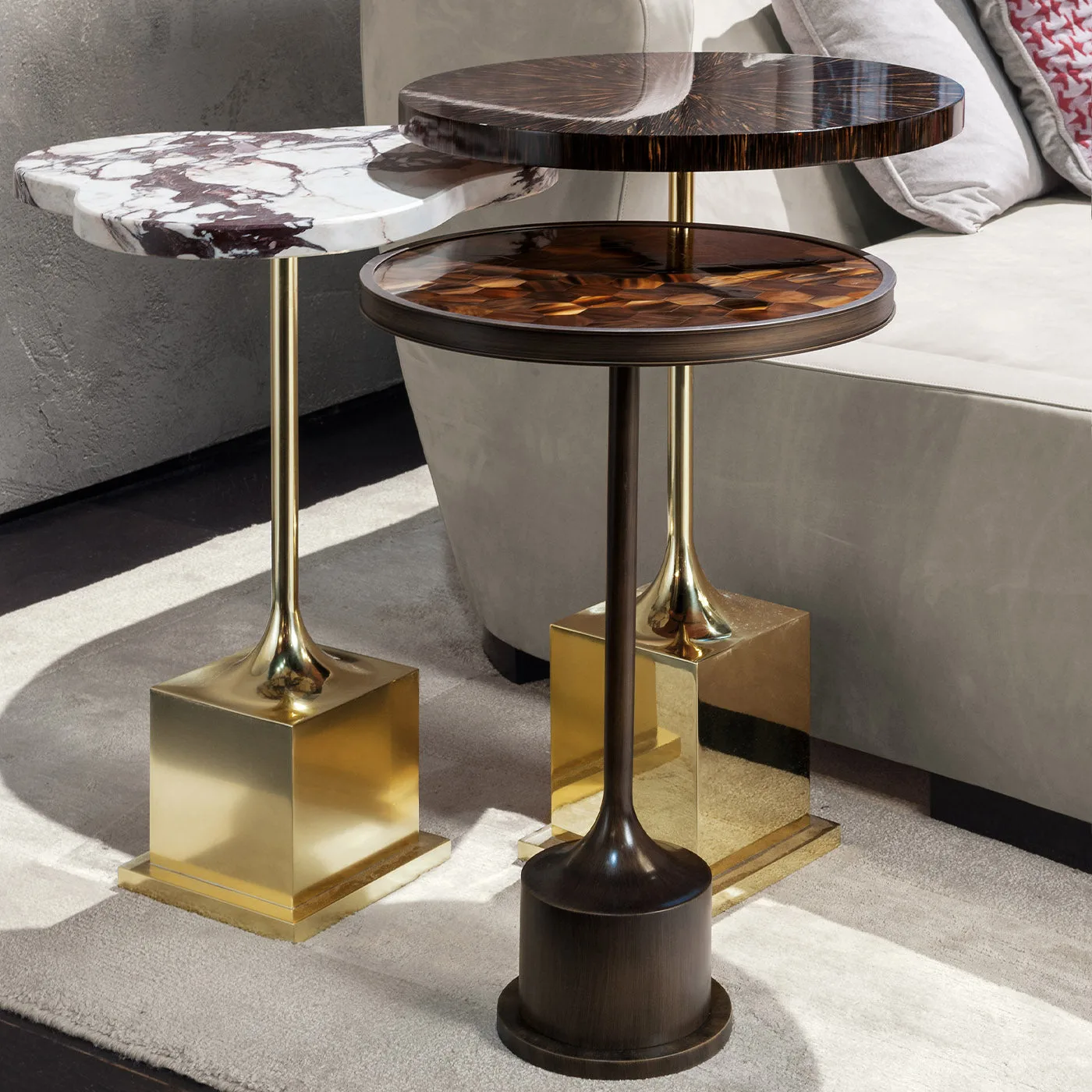 White Marble Top Side Table