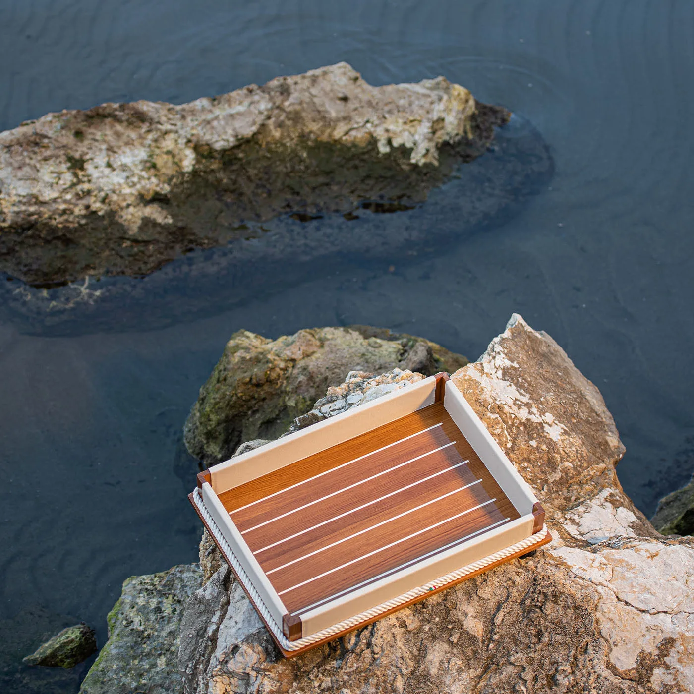 Xl Rectangular Beige Tray 1