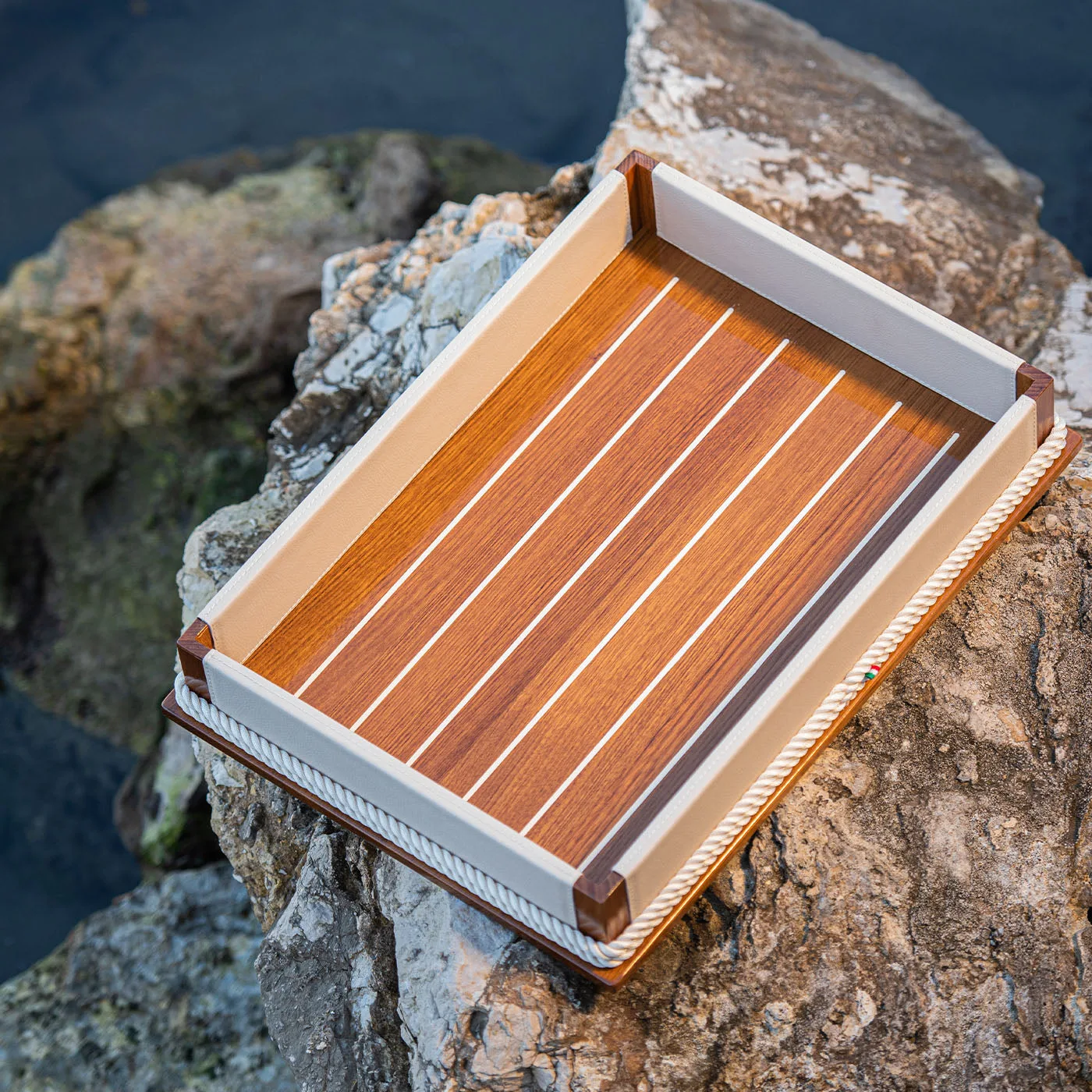 Xl Rectangular Beige Tray 1