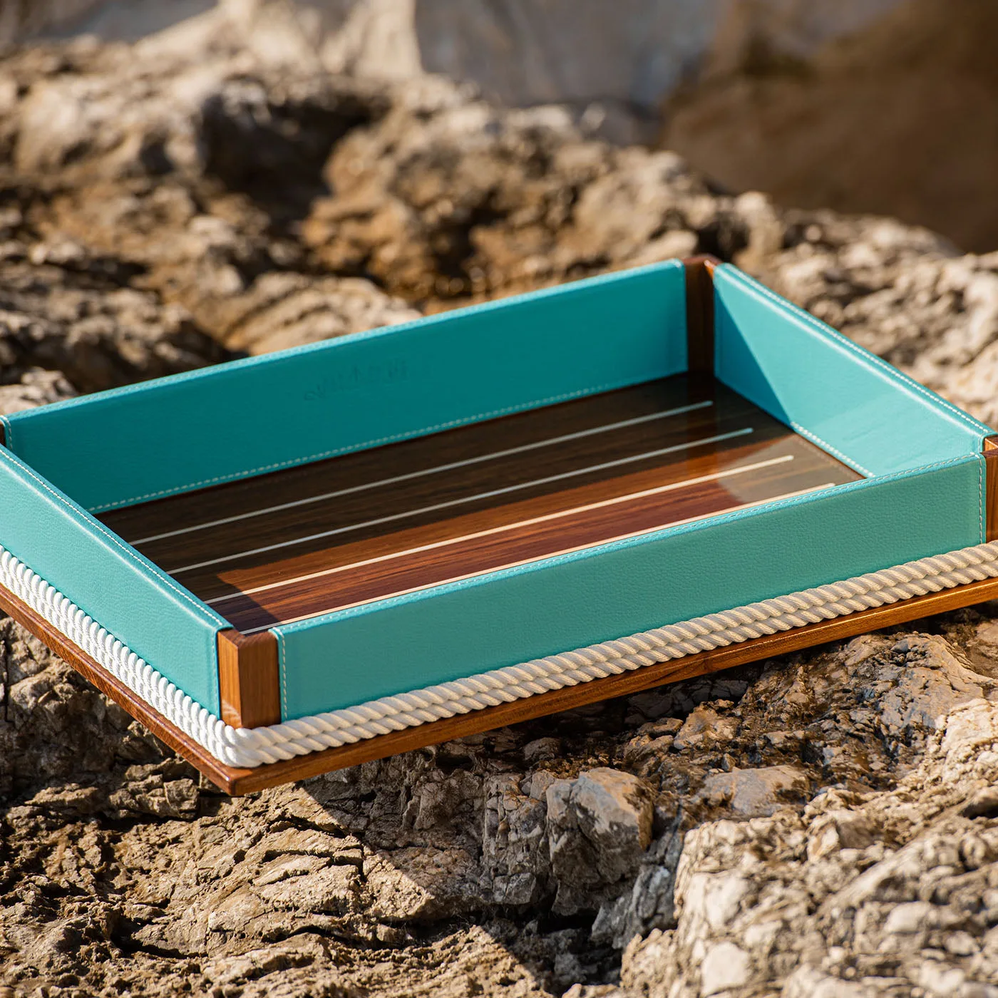 Xl Rectangular Light-Blue Tray 1