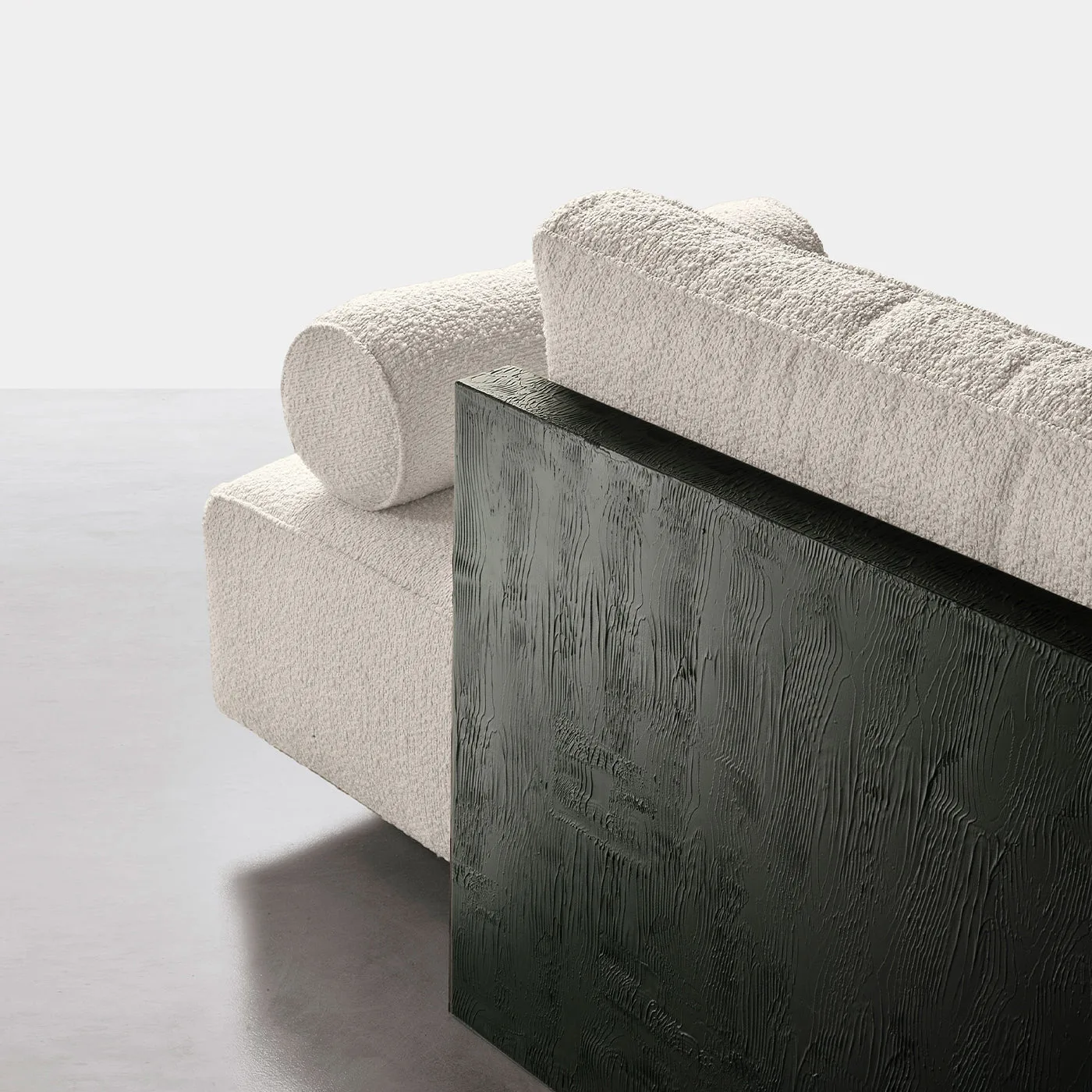 Zalig White Sofa With Bolster Cushion