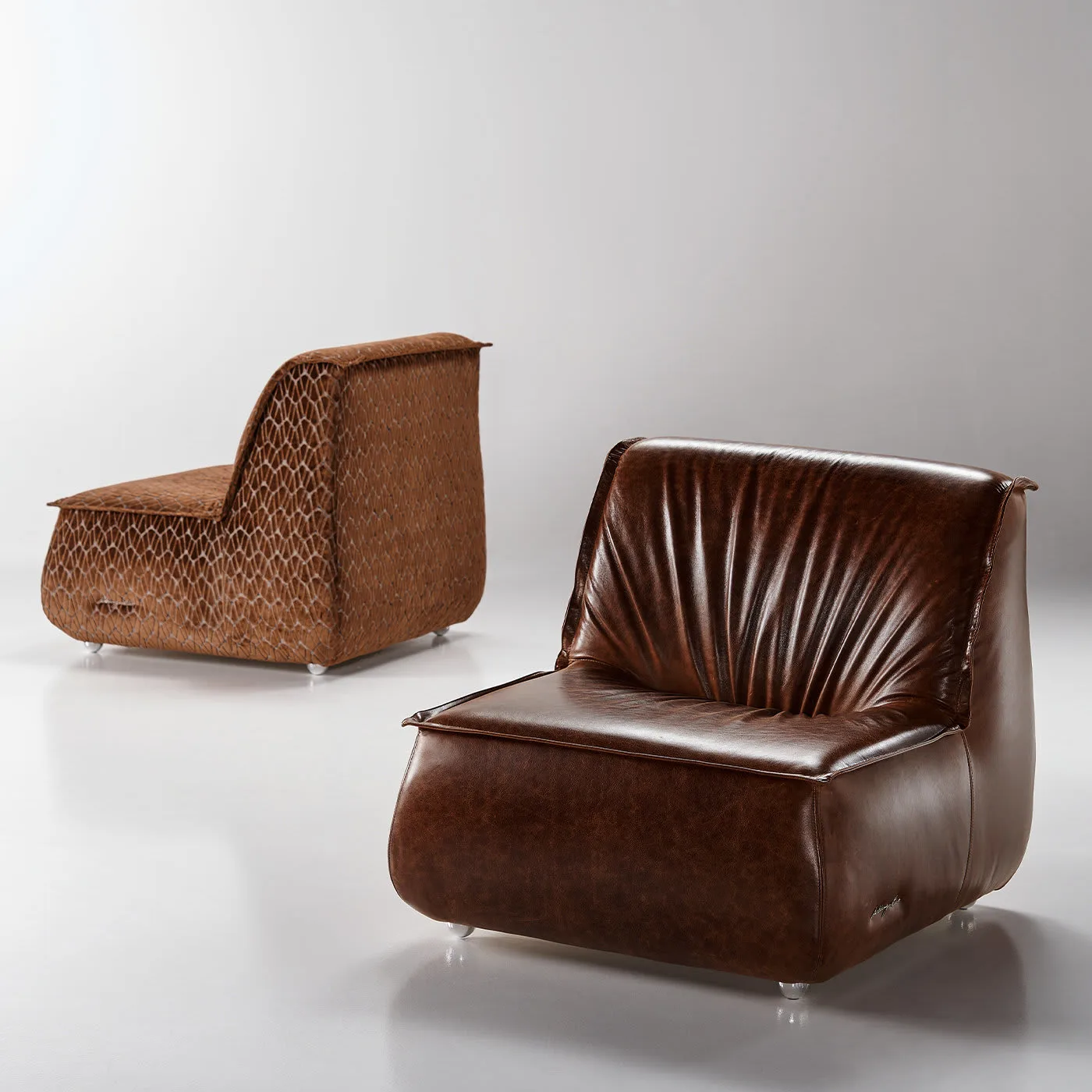 Zoe Brown Leather Lounge Chair