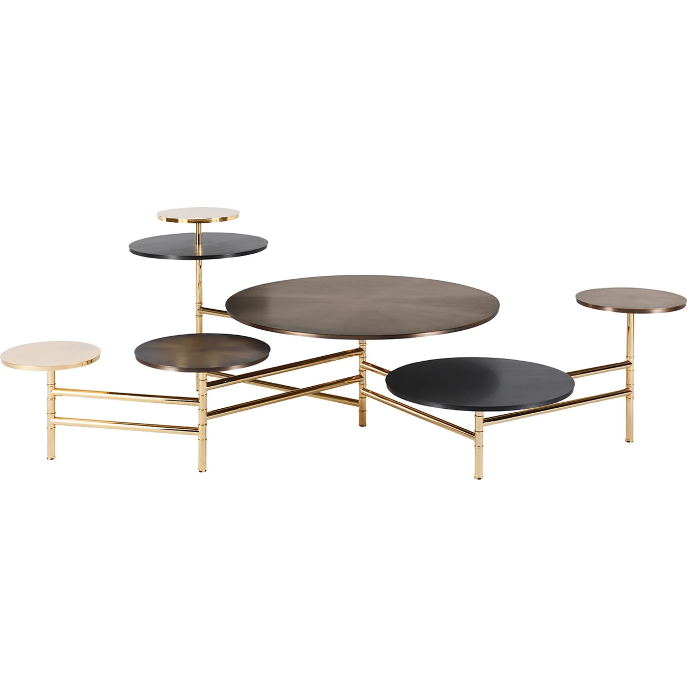 Doyle Brush Bronze Coffee Table 