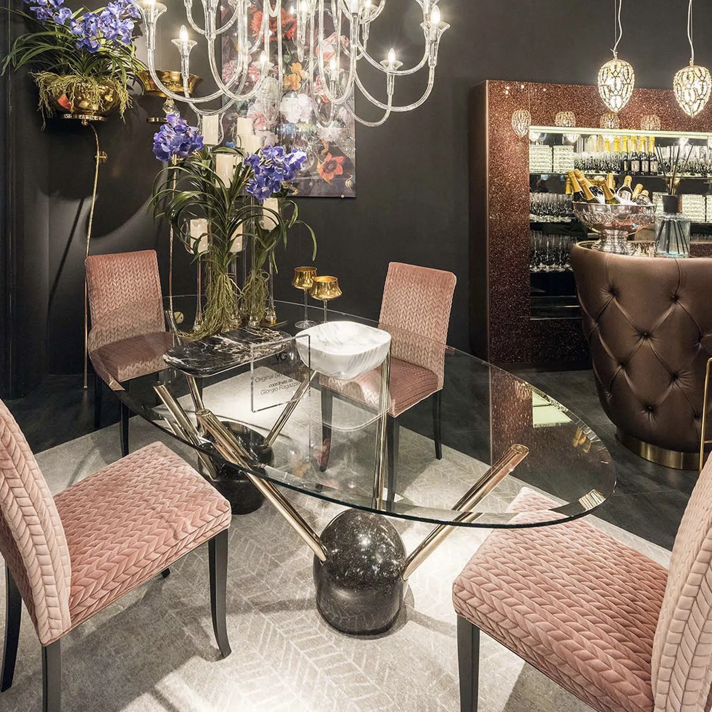 good example of glass dining table - Rays glass top dining table