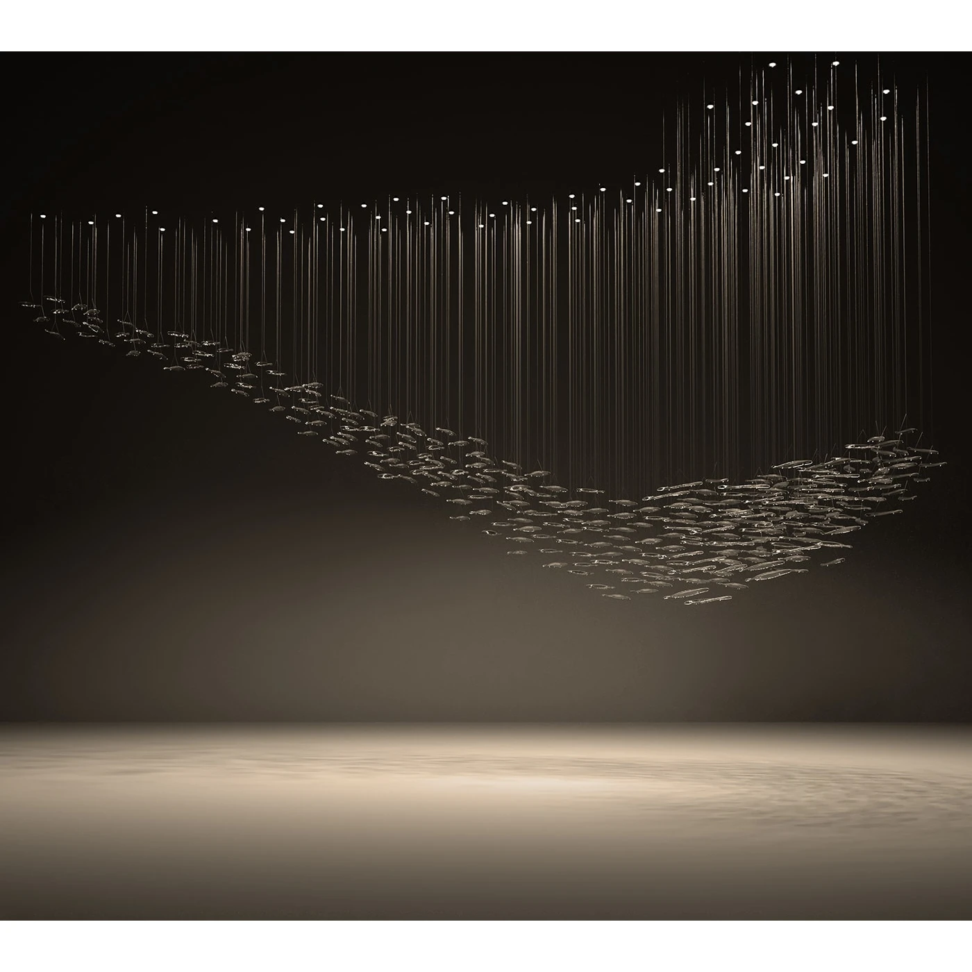 The Leaves Wave Pendant Composition