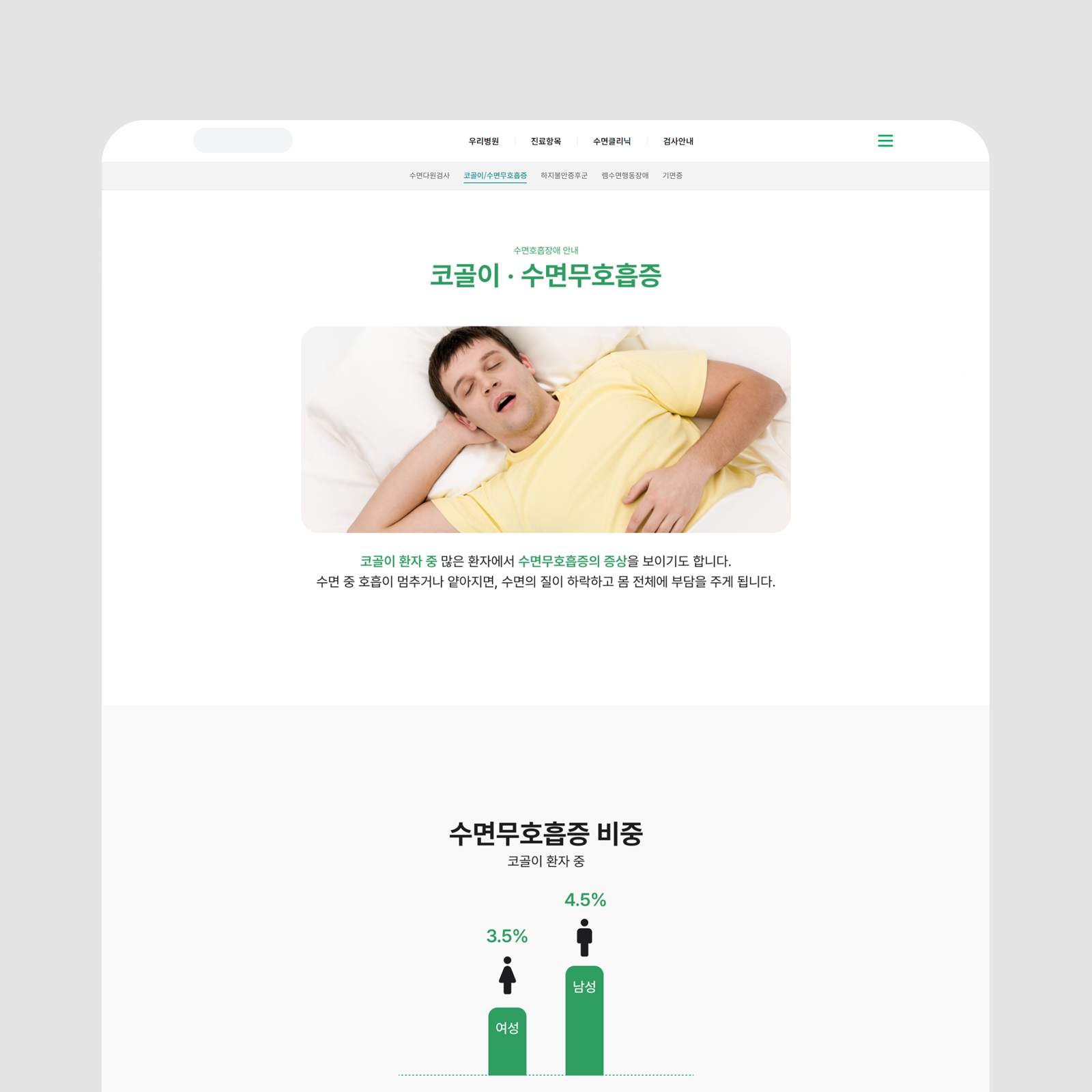 진료과목별 상세페이지 제작