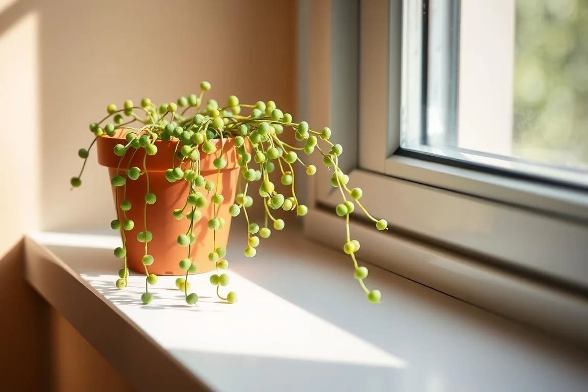 String of pearls (žirnių augalas): priežiūra ir kaip nepaleisti džiūti