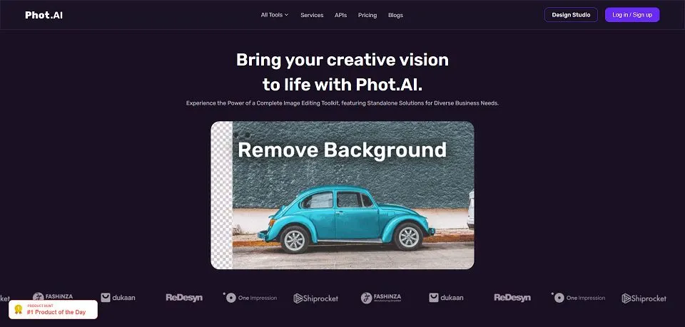 Phot.ai landing page