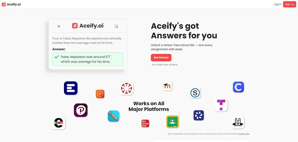 Aceify.ai landing page