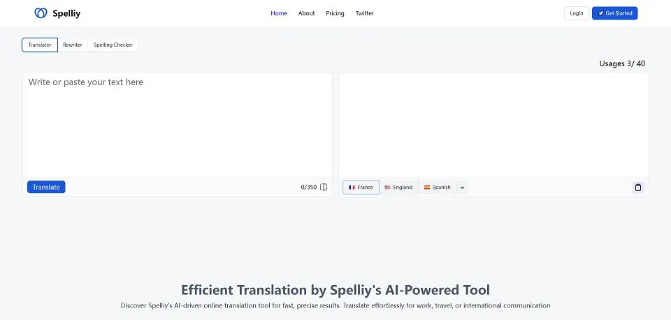 Spelliy landing page