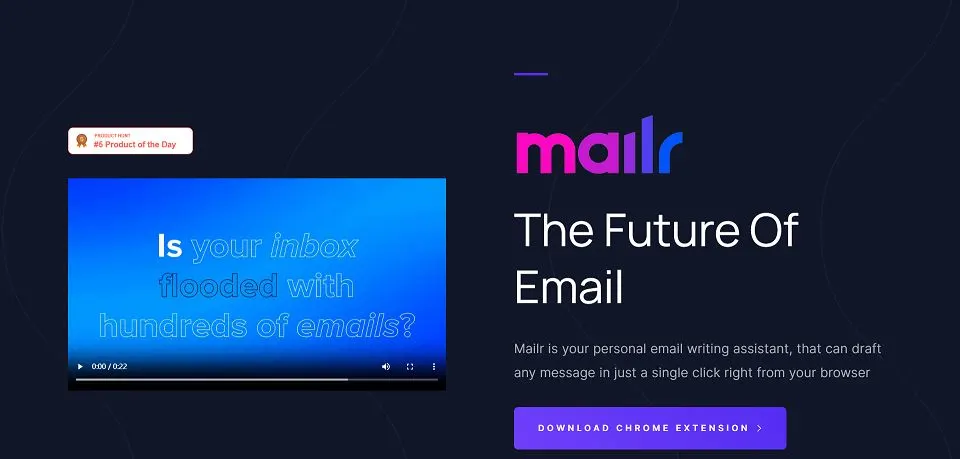 Mailr landing page