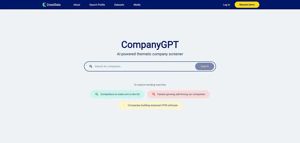 CompanyGPT landing page
