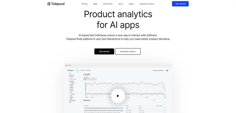 Tidepool landing page