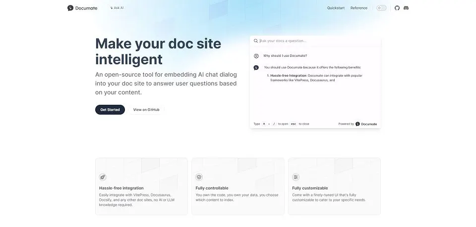 Documate landing page