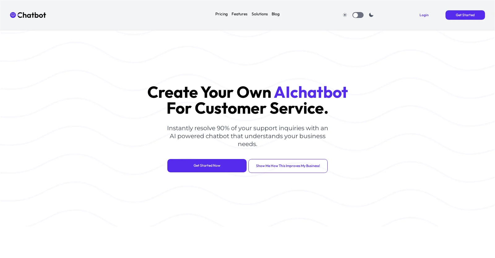 AIChatbot landing page