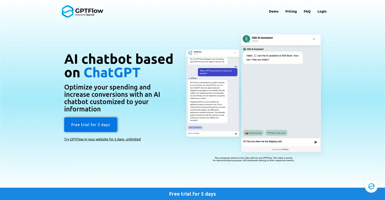 GPTflow landing page