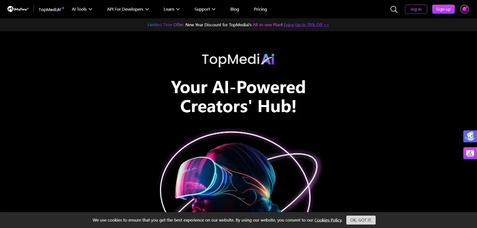 TopMediAi landing page