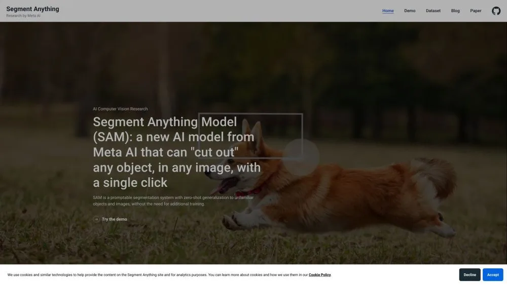 Segment Anything landing page