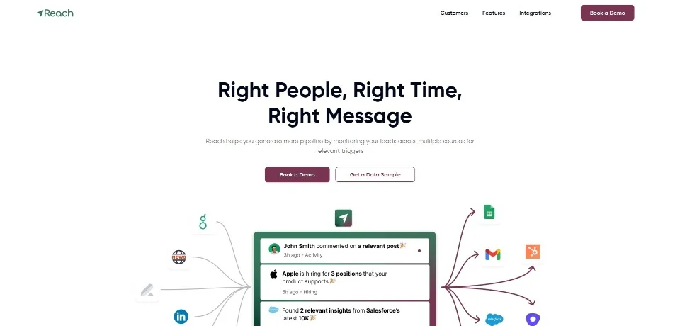 Reach landing page